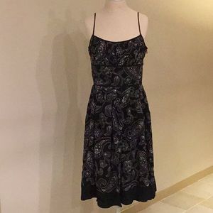 Ann Taylor New Silk Dress Black & White Size 6 NWT